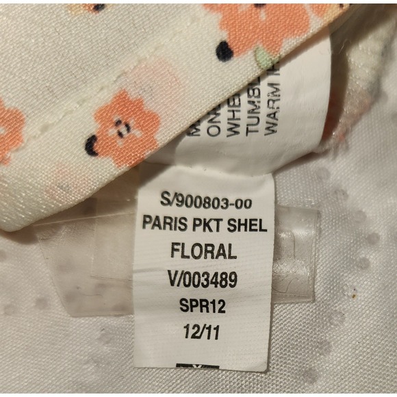 GAP blouse womens Floral Print Sleeveless peach 
Pocket‎ Casual Cute dainty  S - Picture 4 of 10